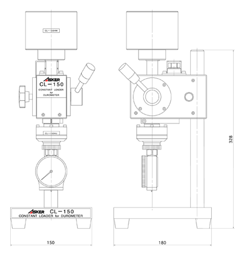 ASKER 高分子計器株式会社　ゴム硬度計補助装置　定圧荷重器　CL-150H型
